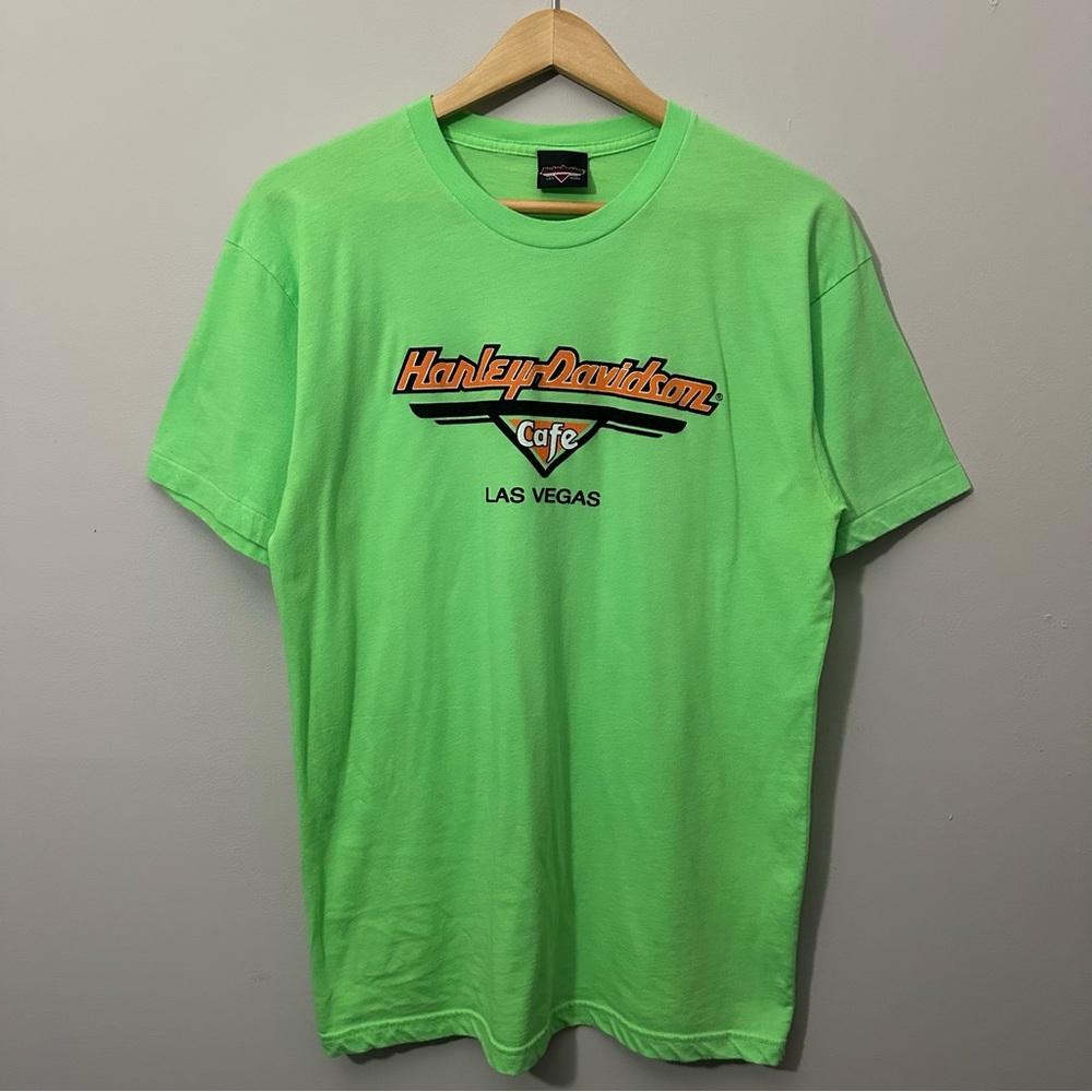Vintage Harley Davidson Cafe Las Vegas Single Stitch T Shirt Size Large USA